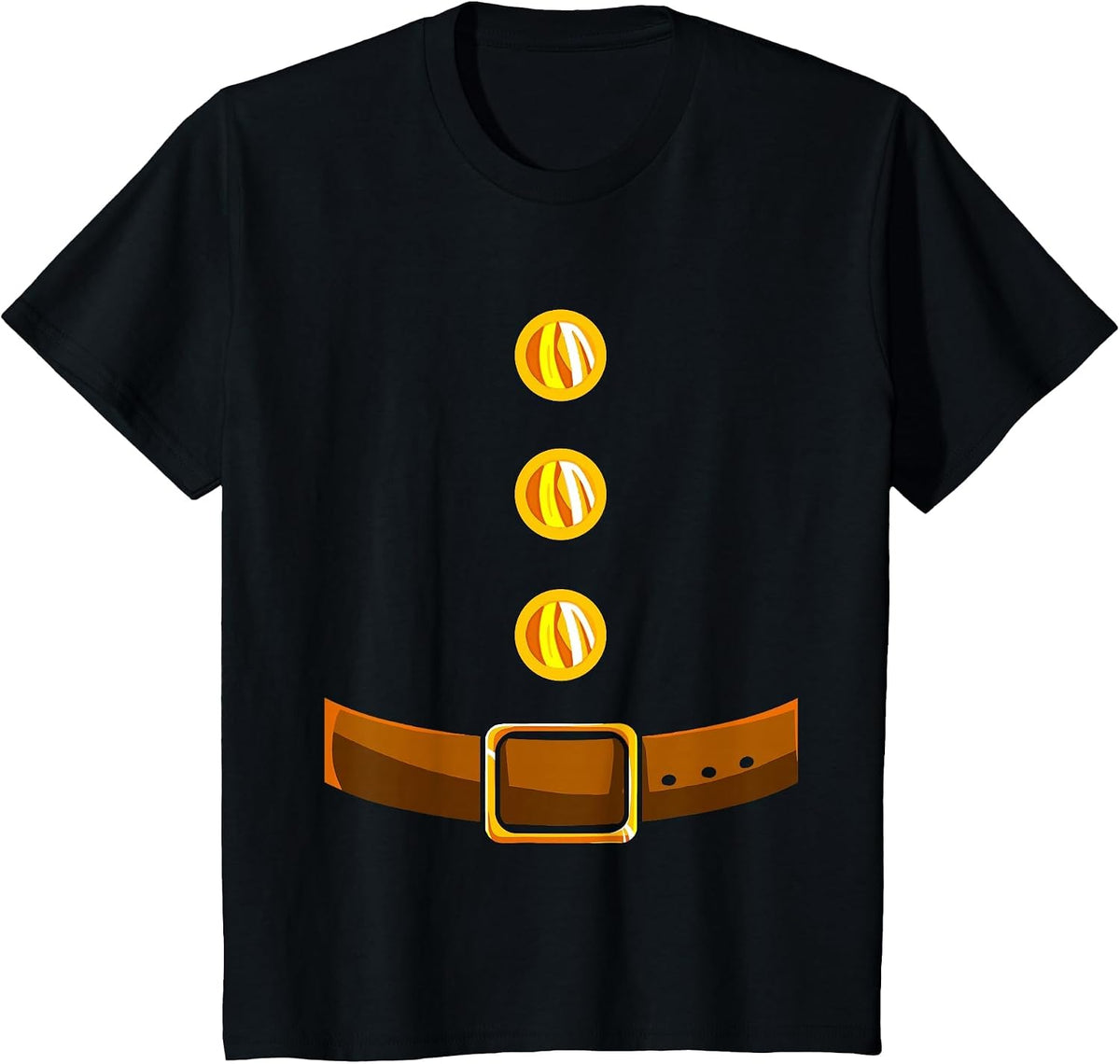 Dwarf Easy Halloween Costume Matching Group Couples Kids T-Shirt - Black