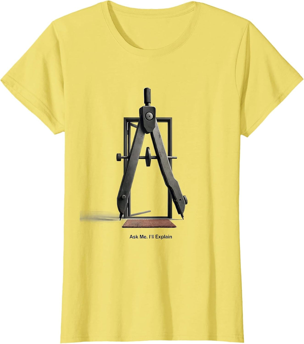 Ask Me I'll Explain Freemason Masonic Fraternal Identity T-Shirt - Lemon Yellow