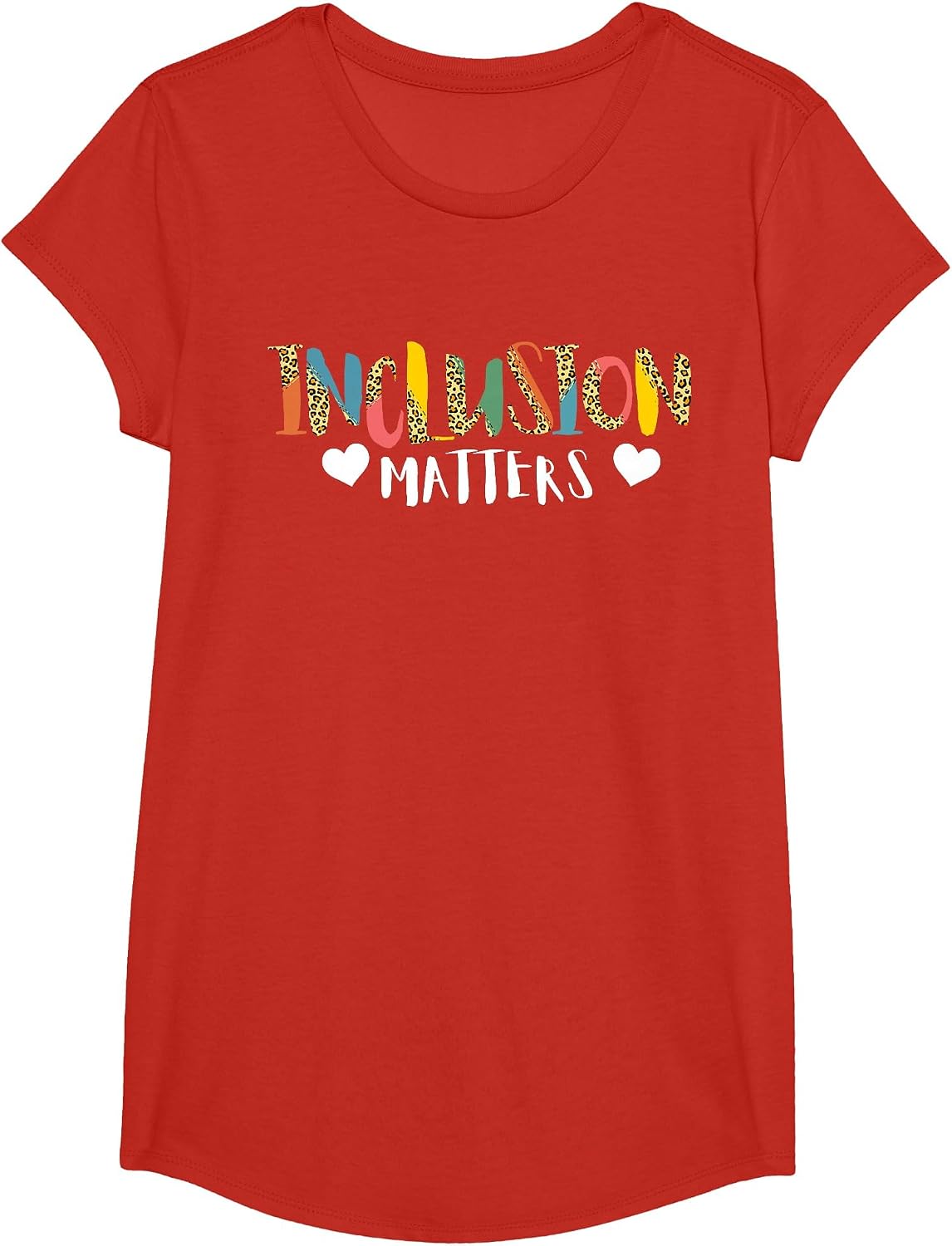 Inclusion Matters Autism Awareness Special Education Teacher T-Shirt - Girls Red