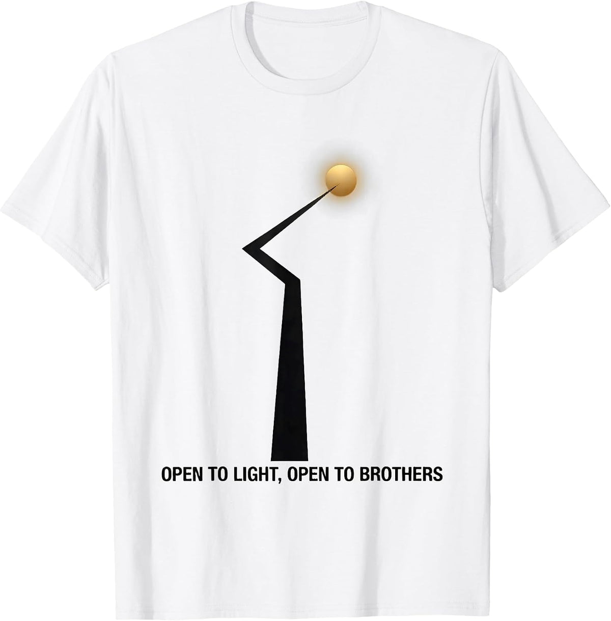 Men's Open To Light Open To Brothers Freemason Masonic Brotherhood T-Shirt - White