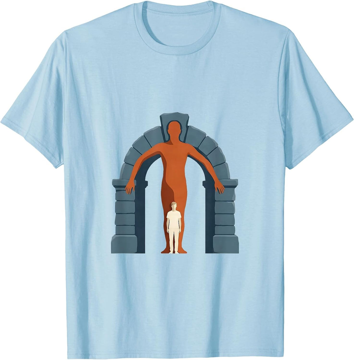 Men's Stone Arch Paraprofessional Support Staff Humor T-Shirt - Baby Blue