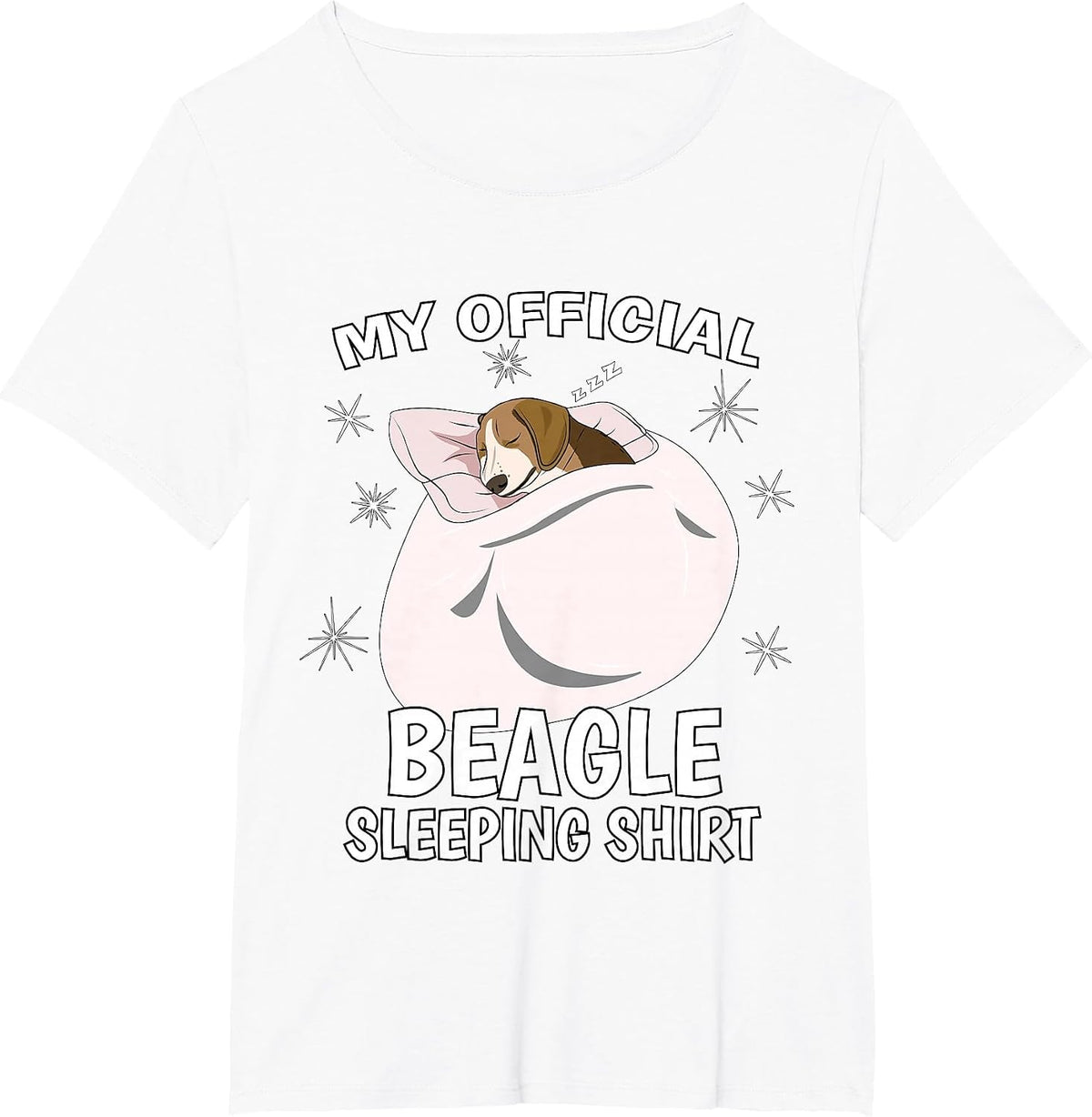 Nap Lover Scent Hound Owner Pup My Official Beagle Sleeping T-Shirt - White