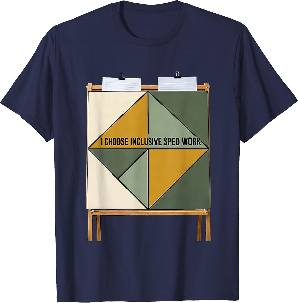 I Choose Inclusive SPED Work Inspirational Teacher Autism T-Shirt - Navy Blue