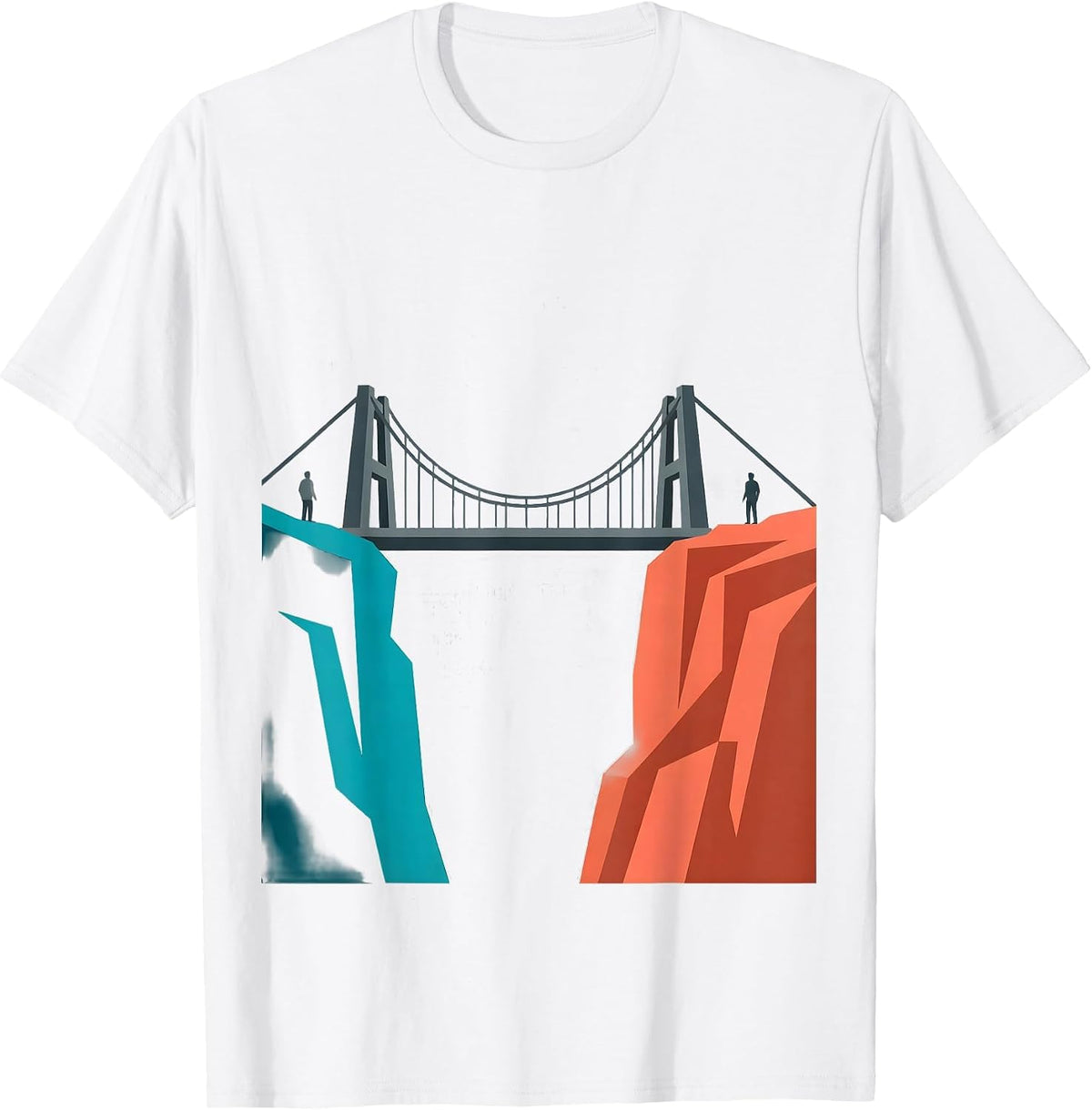 Men's Social Worker Bridge Graphic Design Gift T-Shirt - White