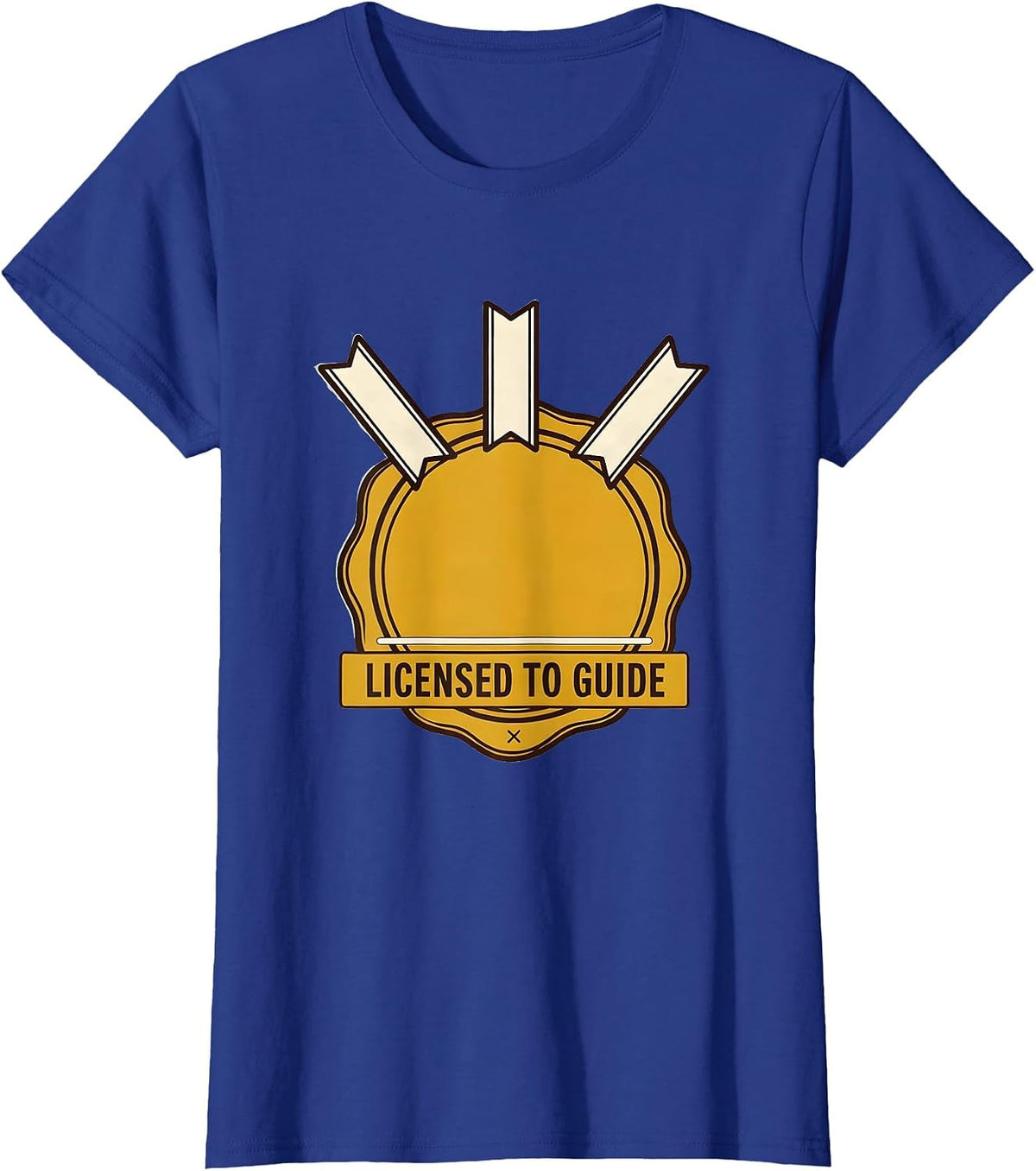Women's Licensed To Guide Groovy Social Worker Appreciation MSW T-Shirt - Royal Blue