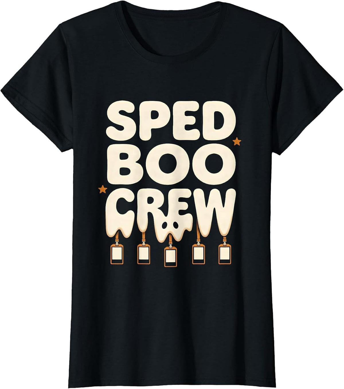 SPED Boo Crew Funny Para Normal Activities Paraprofessional T-Shirt - Black