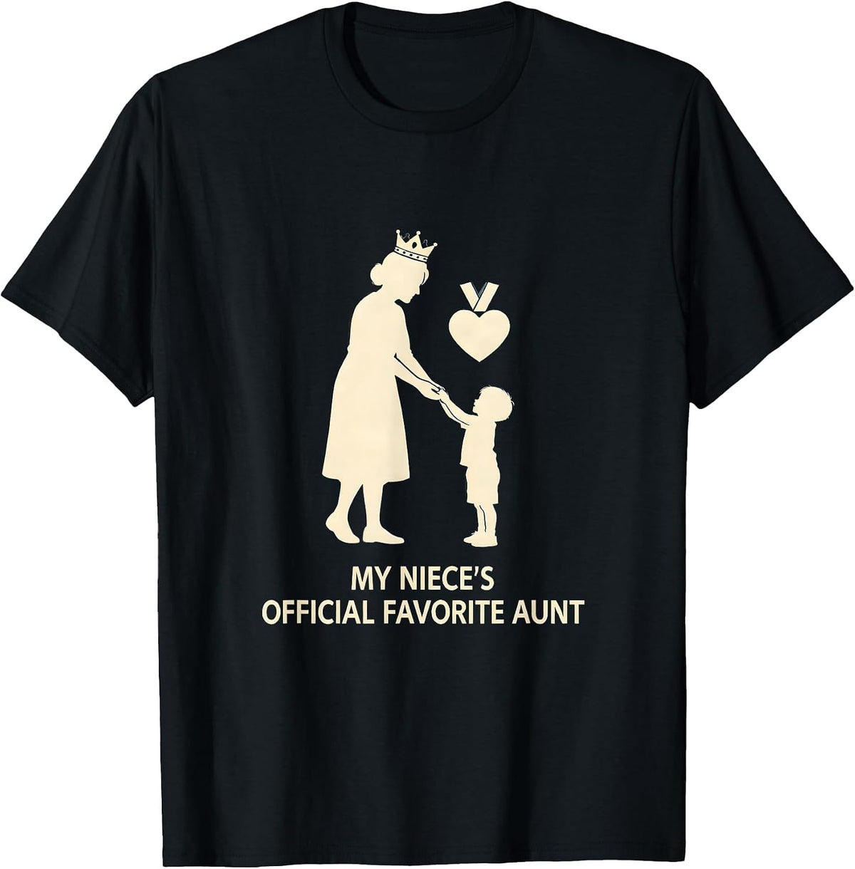 Men's My Niece's Official Favorite Aunt Funny Auntie Godmother T-Shirt - Black