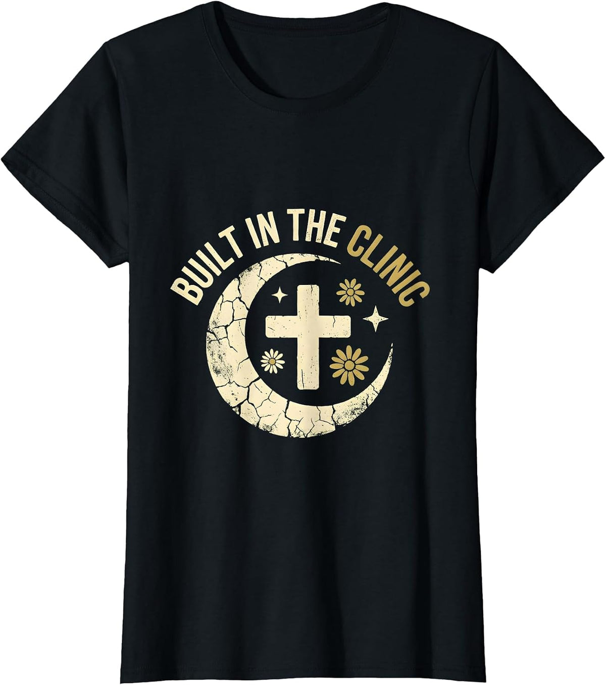 Built in the Clinic Physical Therapy Design T-Shirt - Black