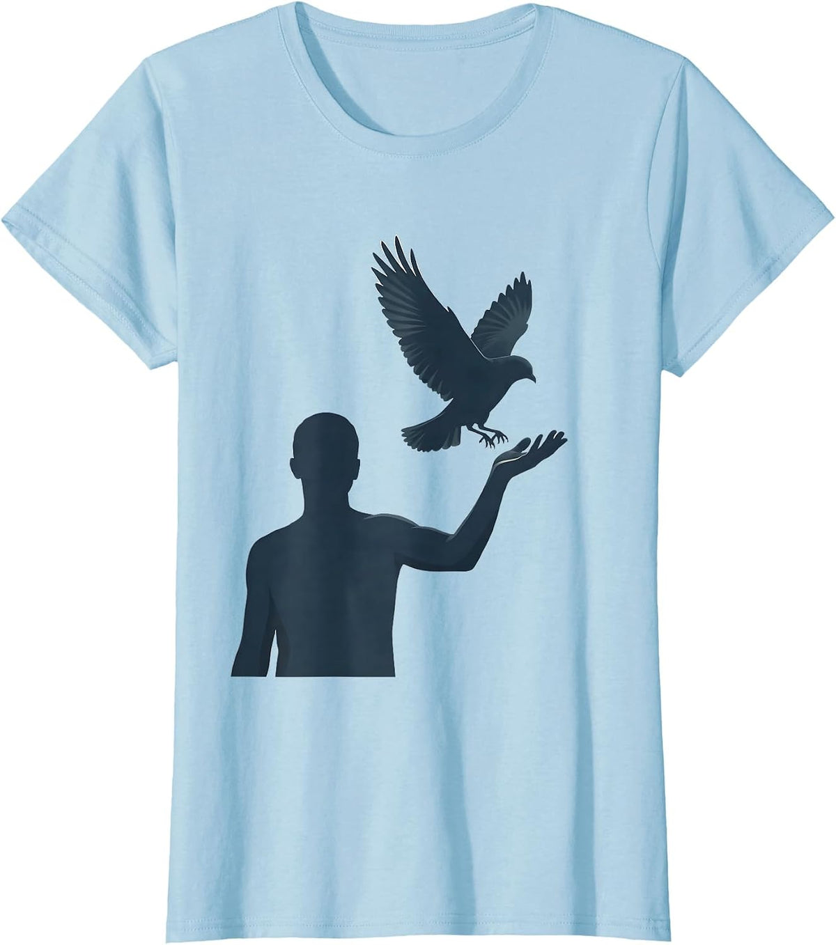 Social Worker Bird Release Graphic Design T-Shirt - Baby Blue
