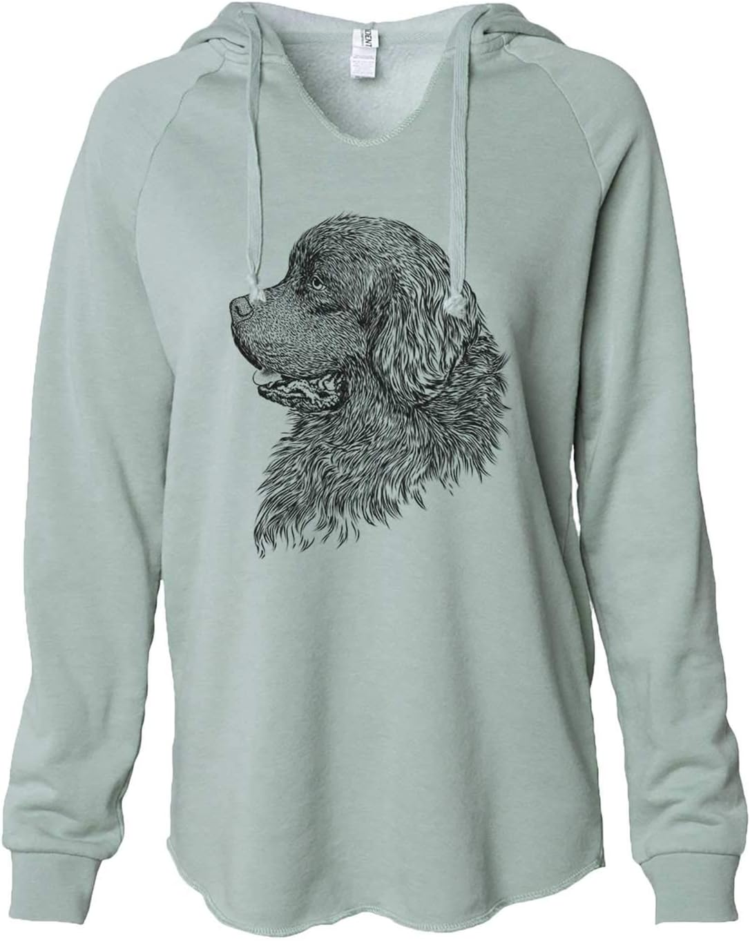 Inkopious Newfoundland Profile - Women's Cali Wave Hooded Sweatshirt - Sage