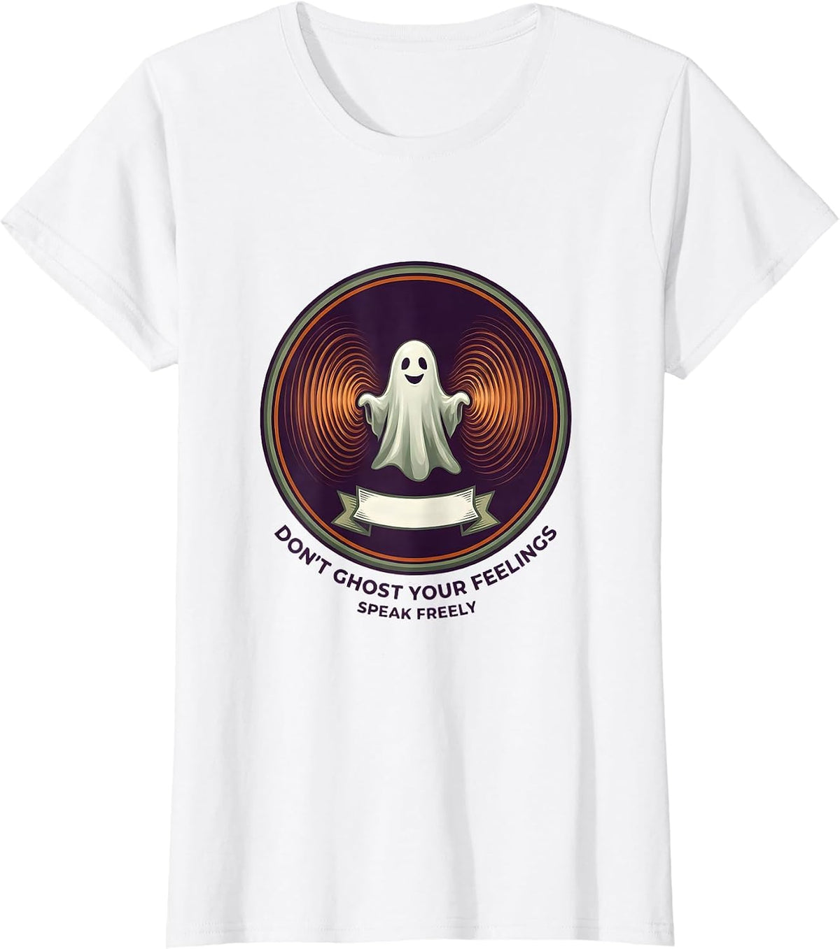Don't Ghost Your Feelings Speak Freely School Counselor T-Shirt - White