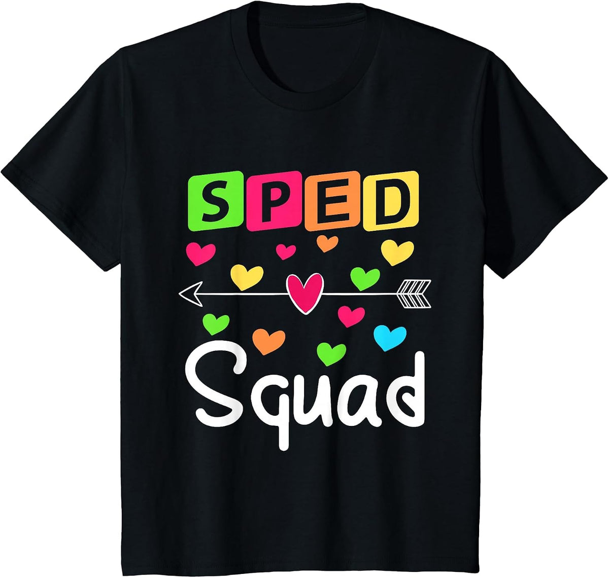 SPED Squad T Shirt SPED Teacher Shirts Special Education T-Shirt - Black