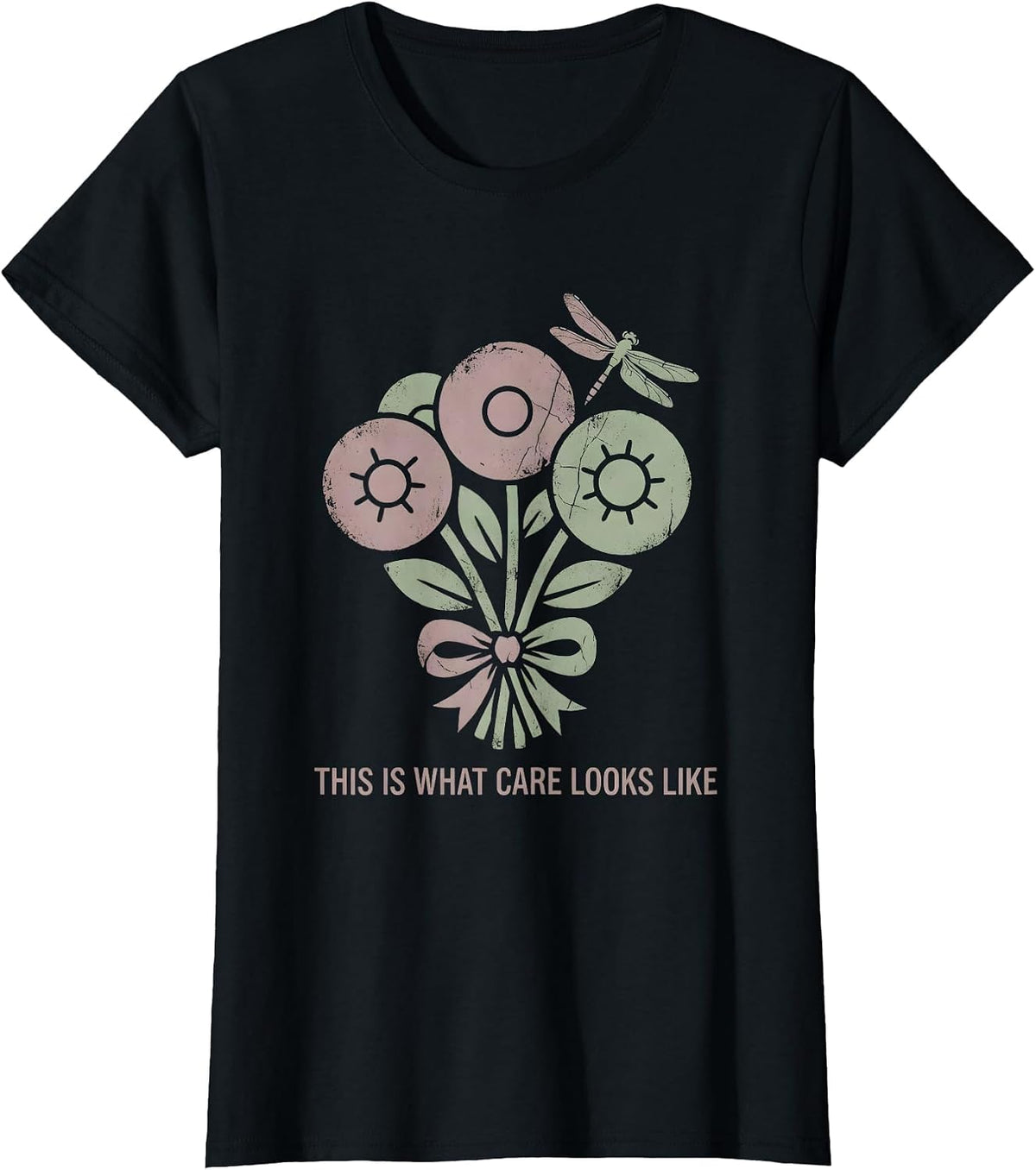 This Is What Care Looks Like Social Worker Design T-Shirt - Black