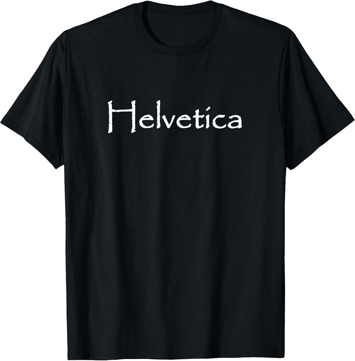 Funny Helvetica Font Papyrus Typography Jokes T-Shirt - Black