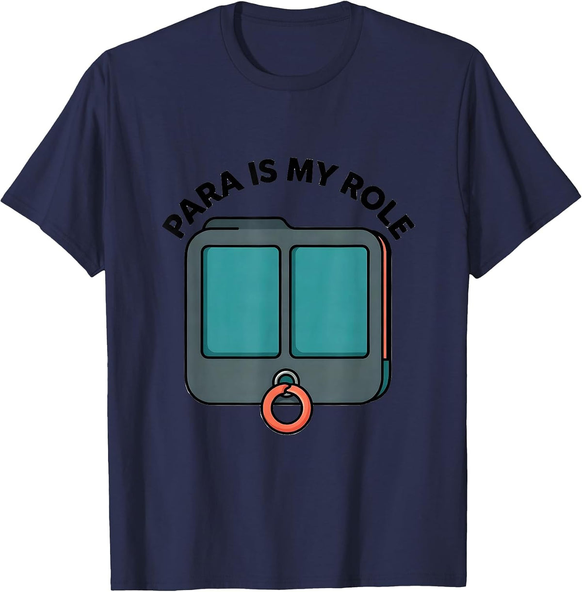 Men's Para Is My Role Funny Paraprofessional Paraeducator T-Shirt - Navy Blue