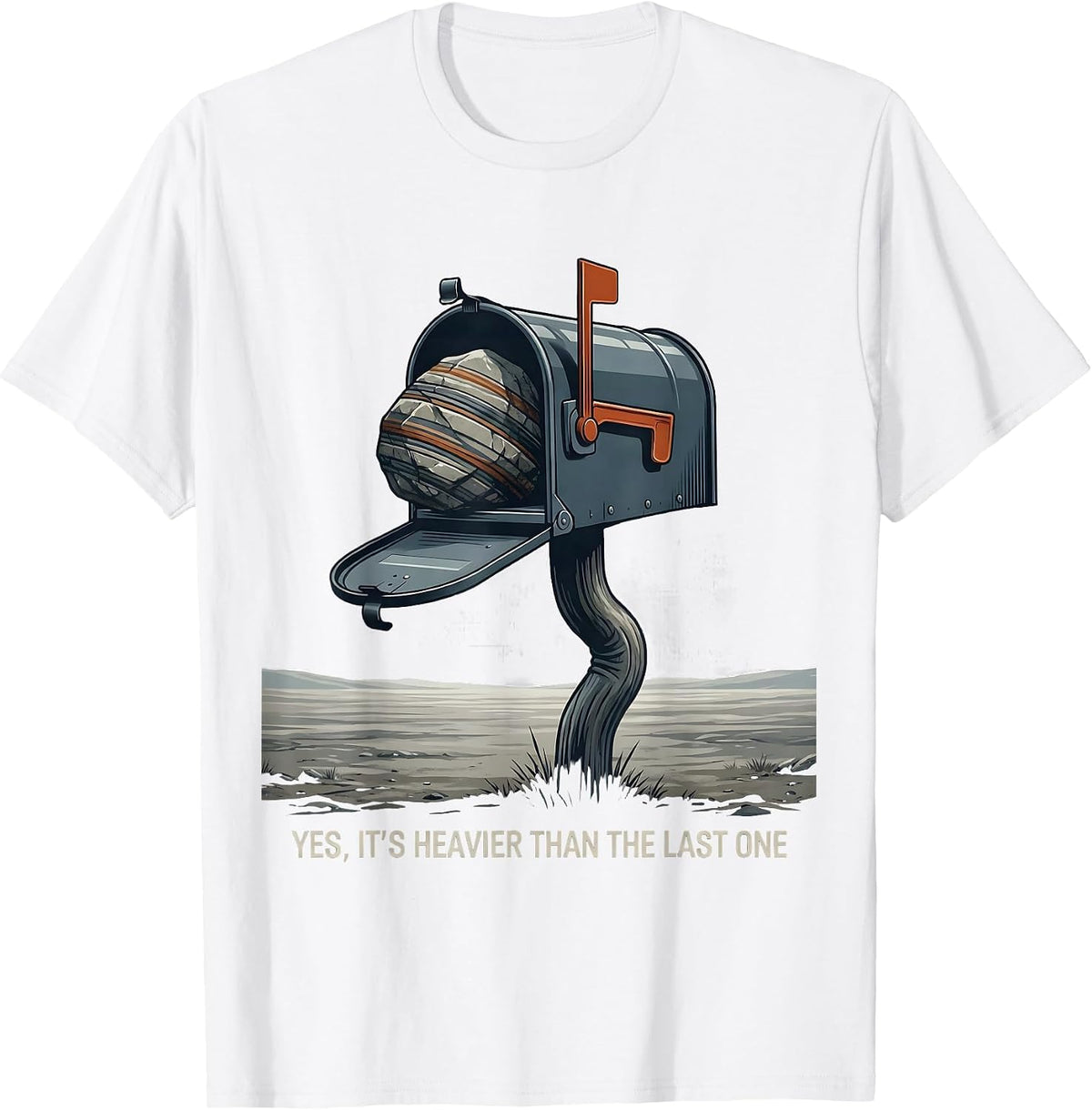 Yes It's Heavier Than The Last One Funny Rock Collector T-Shirt - White