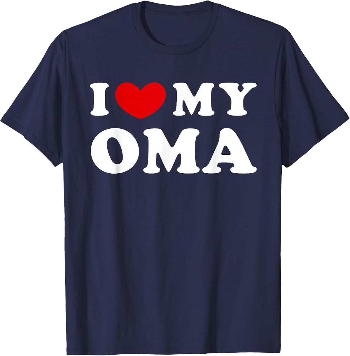 I Love My Grandma, Ich Liebe Meine Oma T-Shirt - Navy Blue