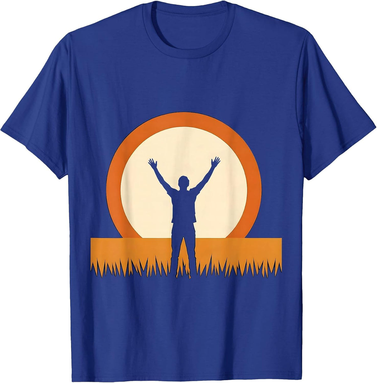 Soccer Dad Sideline Cheering Graphic T-Shirt - Royal Blue