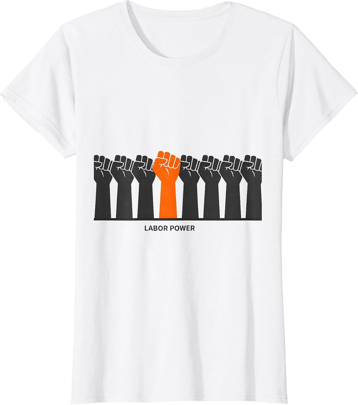 Labor Power Minimalist Union Worker Solidarity Pride T-Shirt - White