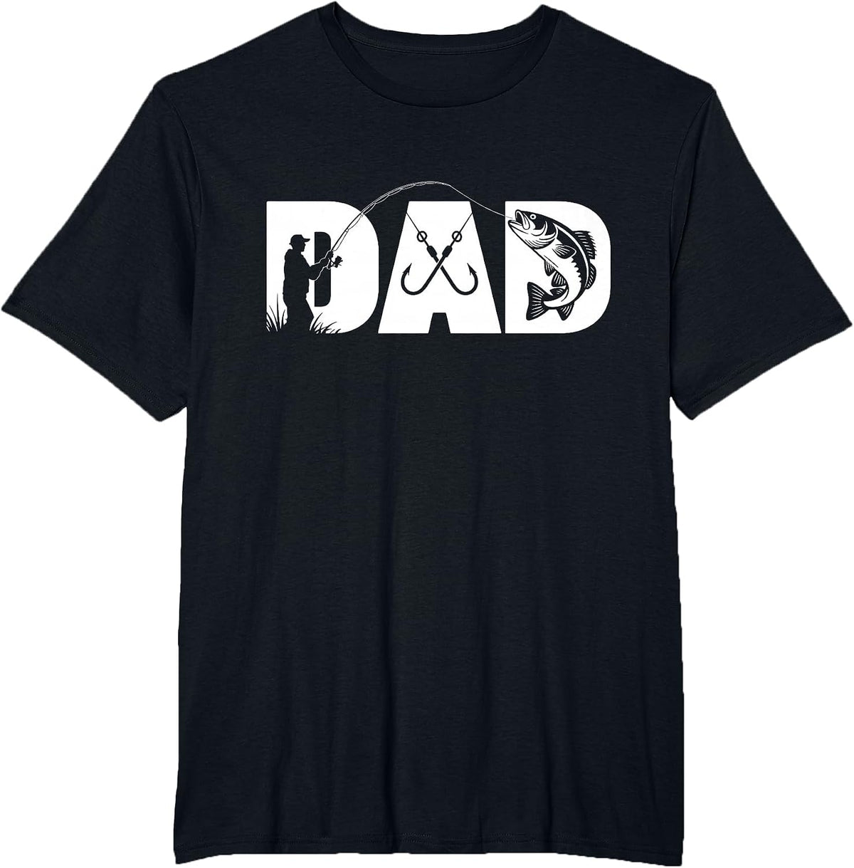 Fishing Dad T-Shirt - Black