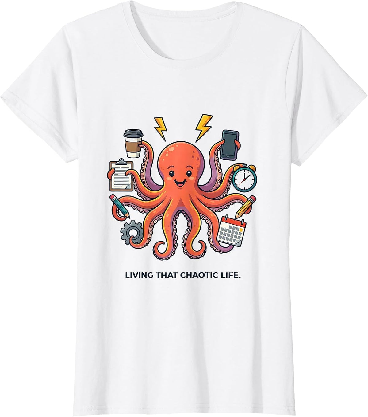 Chaos Coordinator Living That Chaotic Life T-Shirt - White