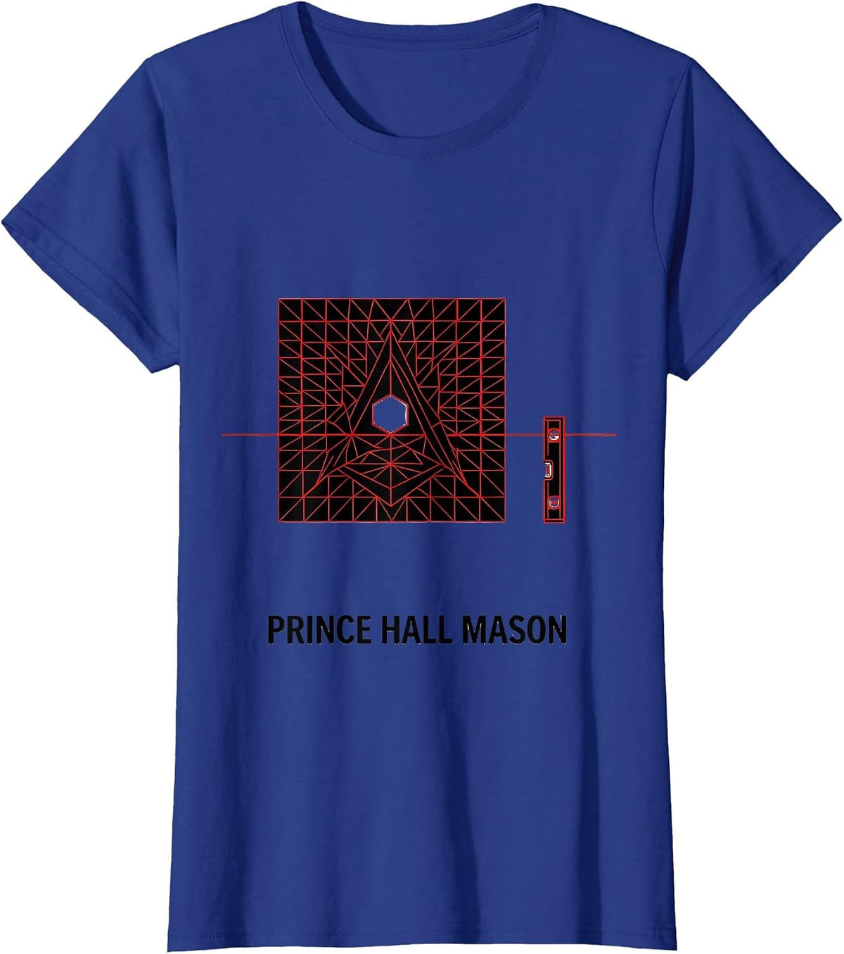 Women's Prince Hall Mason Geometric Masonic Fraternal Pride T-Shirt - Royal Blue