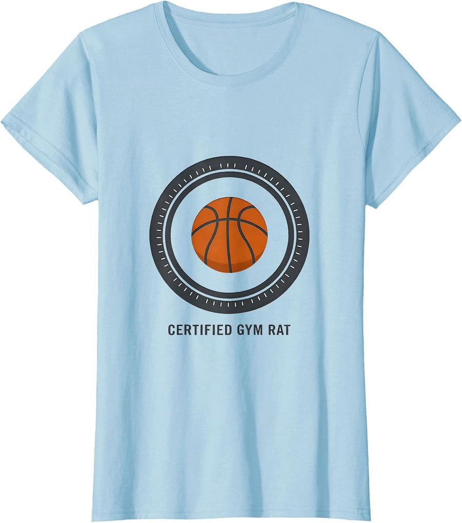 Women's Certified Gym Rat Funny Sports Fan Team Player Gift T-Shirt - Baby Blue