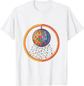 Men's I Am A Delight Glowing Disco Ball Confetti T-Shirt - White