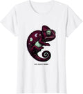 Women's Cute Slightly Morbid Kawaii Pastel Goth Plush Chameleon T-Shirt - White