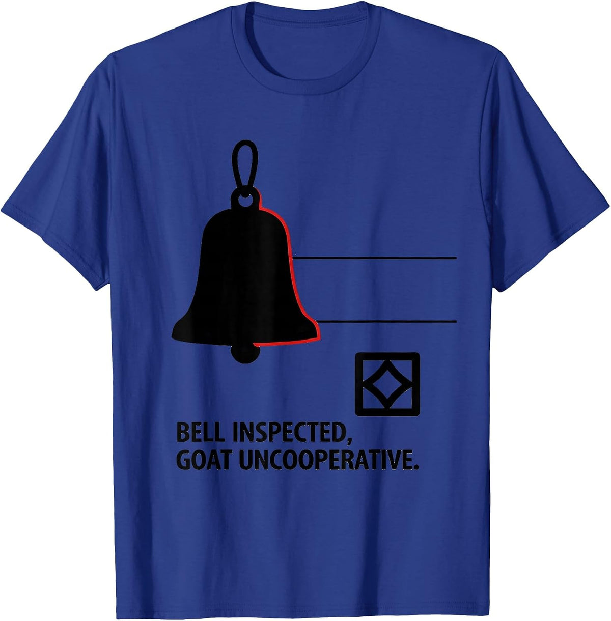 Men's Bell Inspected Goat Uncooperative Freemason Square T-Shirt - Royal Blue