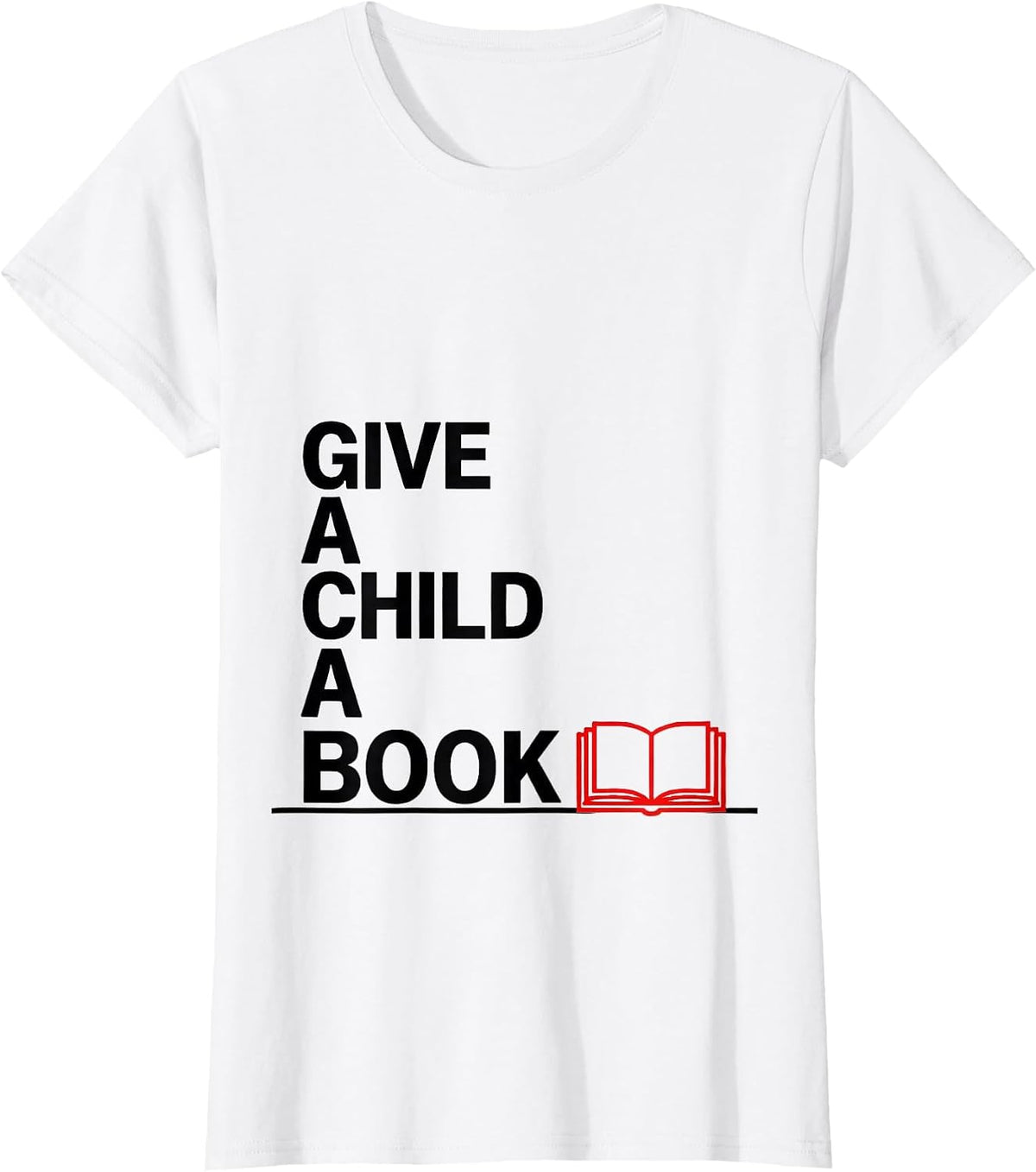 Give A Child A Book Literacy Advocate Teacher Book Lover T-Shirt - White