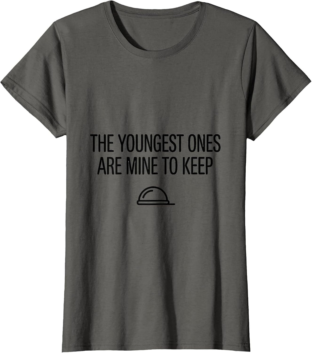 Women's The Youngest Ones Are Mine to Keep Cute NICU Nurse Pediatric T-Shirt - Asphalt Grey