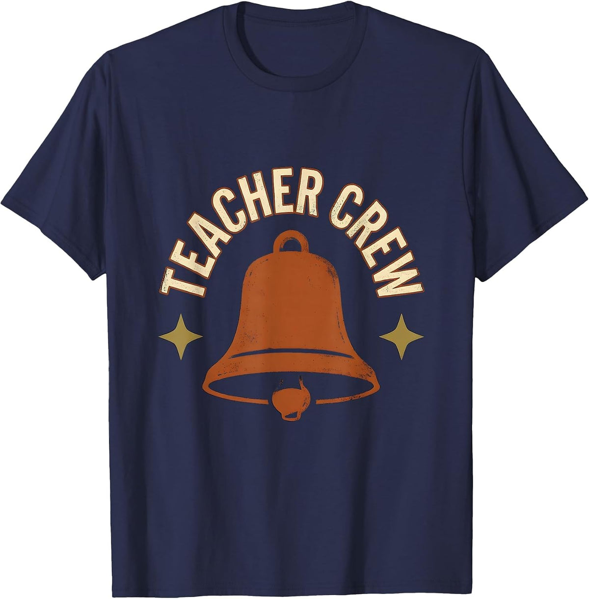 Teacher Crew Vintage Teacher Team Spirit Back To School T-Shirt - Navy Blue