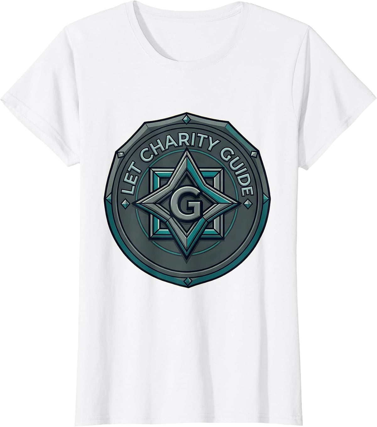 Let Charity Guide Freemason Square and Compass Masonic Pride T-Shirt - White