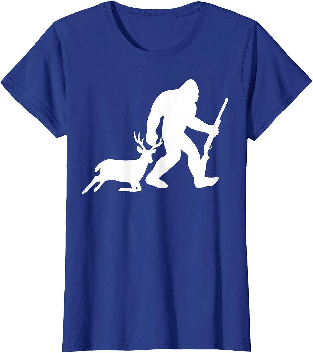 Bigfoot Deer Hunting T-Shirt - Royal Blue