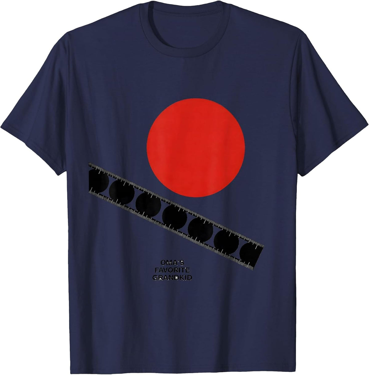 Oma's Favorite Grandkid Funny Grandparent Grandchild Family T-Shirt - Navy Blue