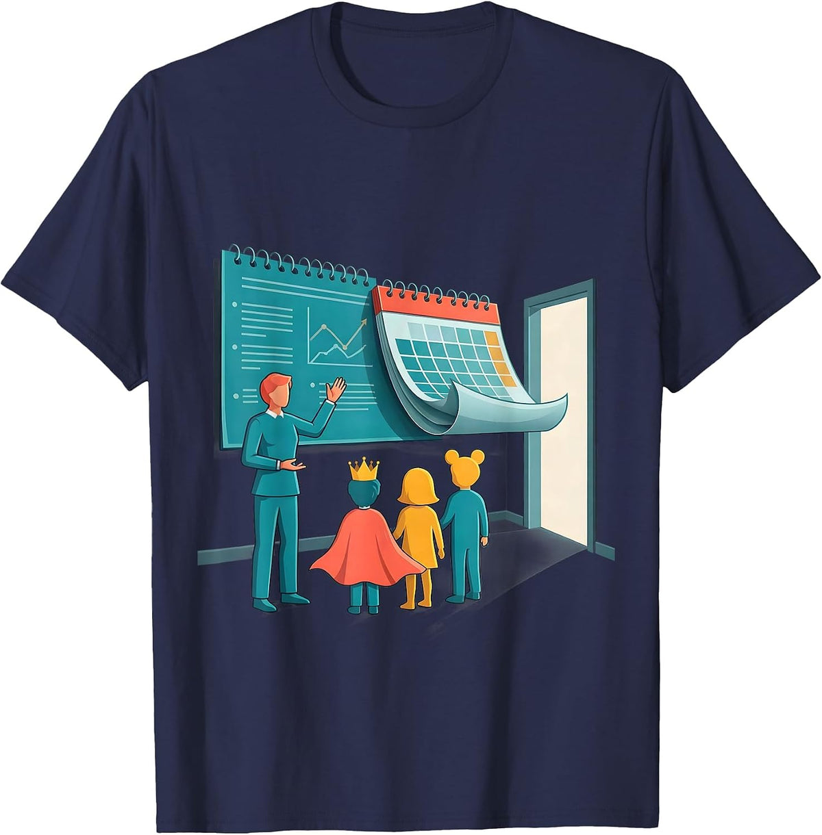 Men's Teacher Classroom Identity Back To School Staff Gift T-Shirt - Navy Blue