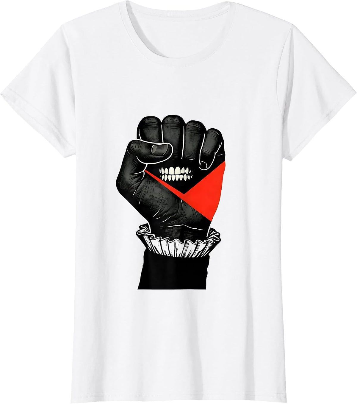 Women's Shakespeare Thumb Print Literary Humor Classic Literature T-Shirt - White