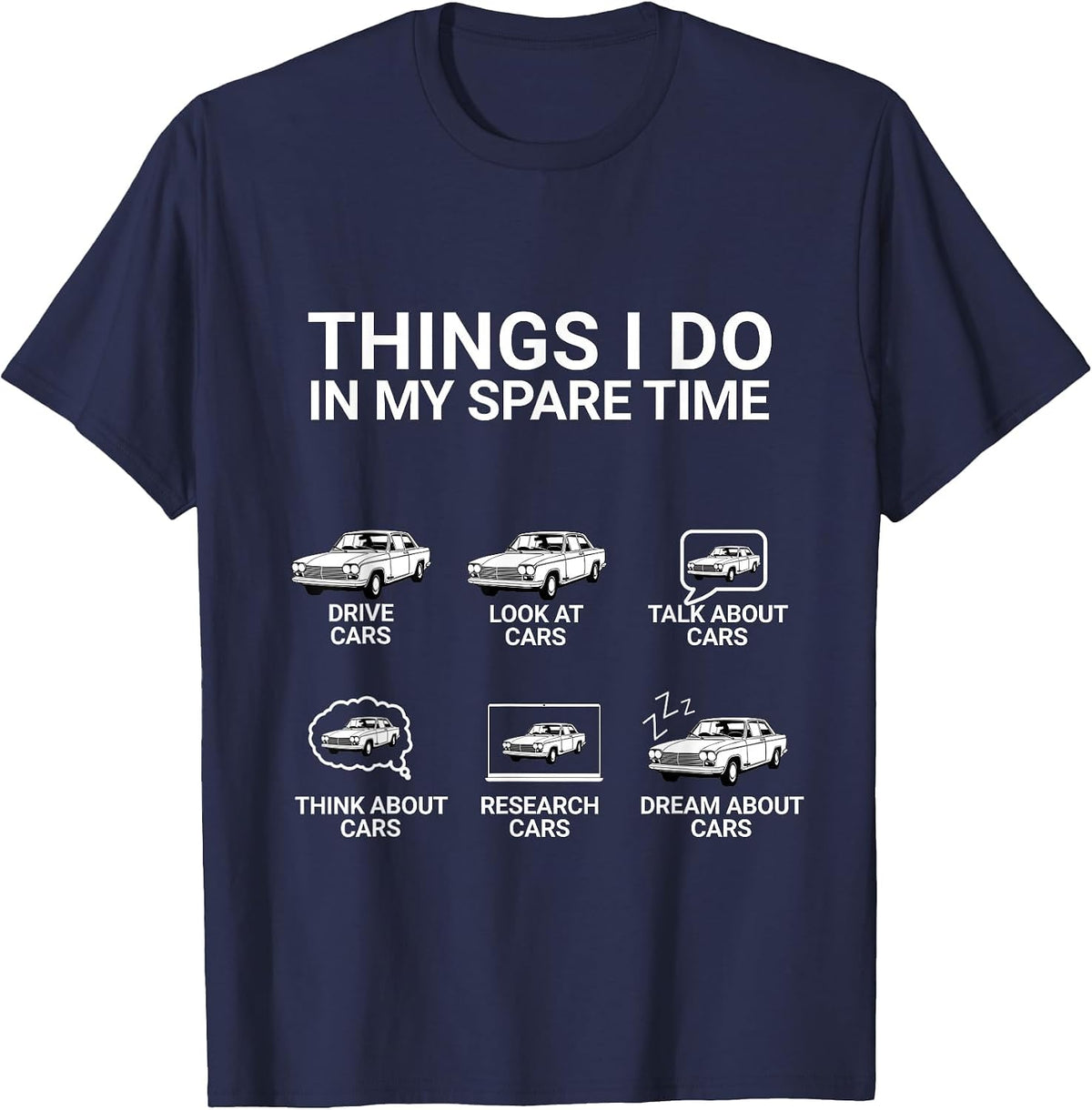 Auto Kerl Funny Things I Am in My Garden Time - Car T-Shirt - Navy Blue