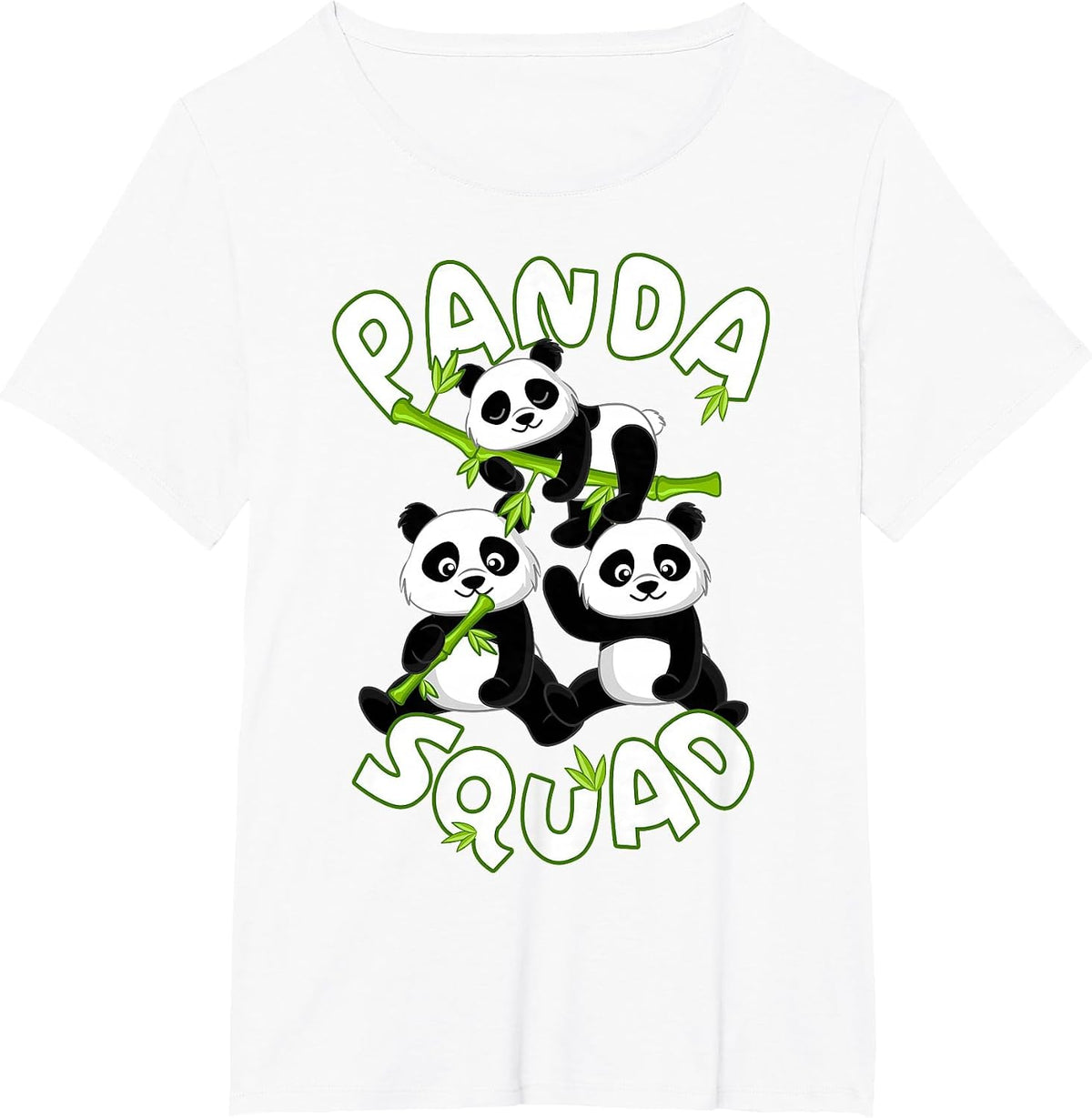 Cute Panda Family Graphic - Panda Squad T-Shirt - White