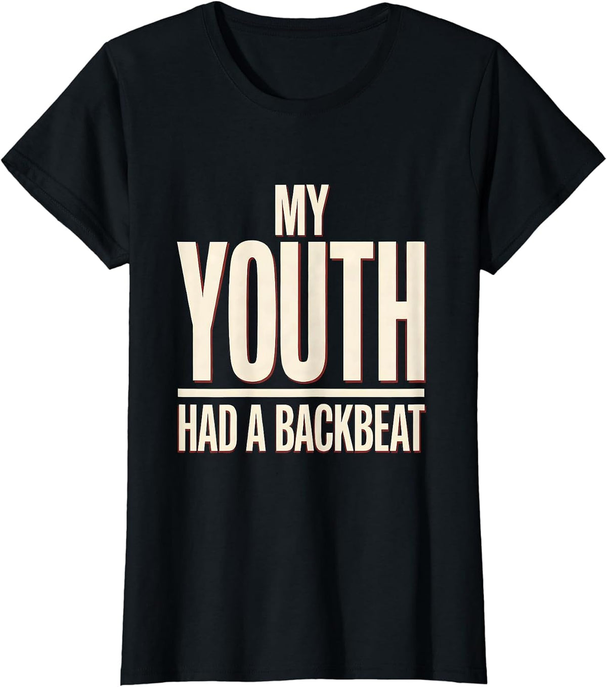 My Youth Had A Backbeat Vintage Retro 90s Hip-Hop Music T-Shirt - Black