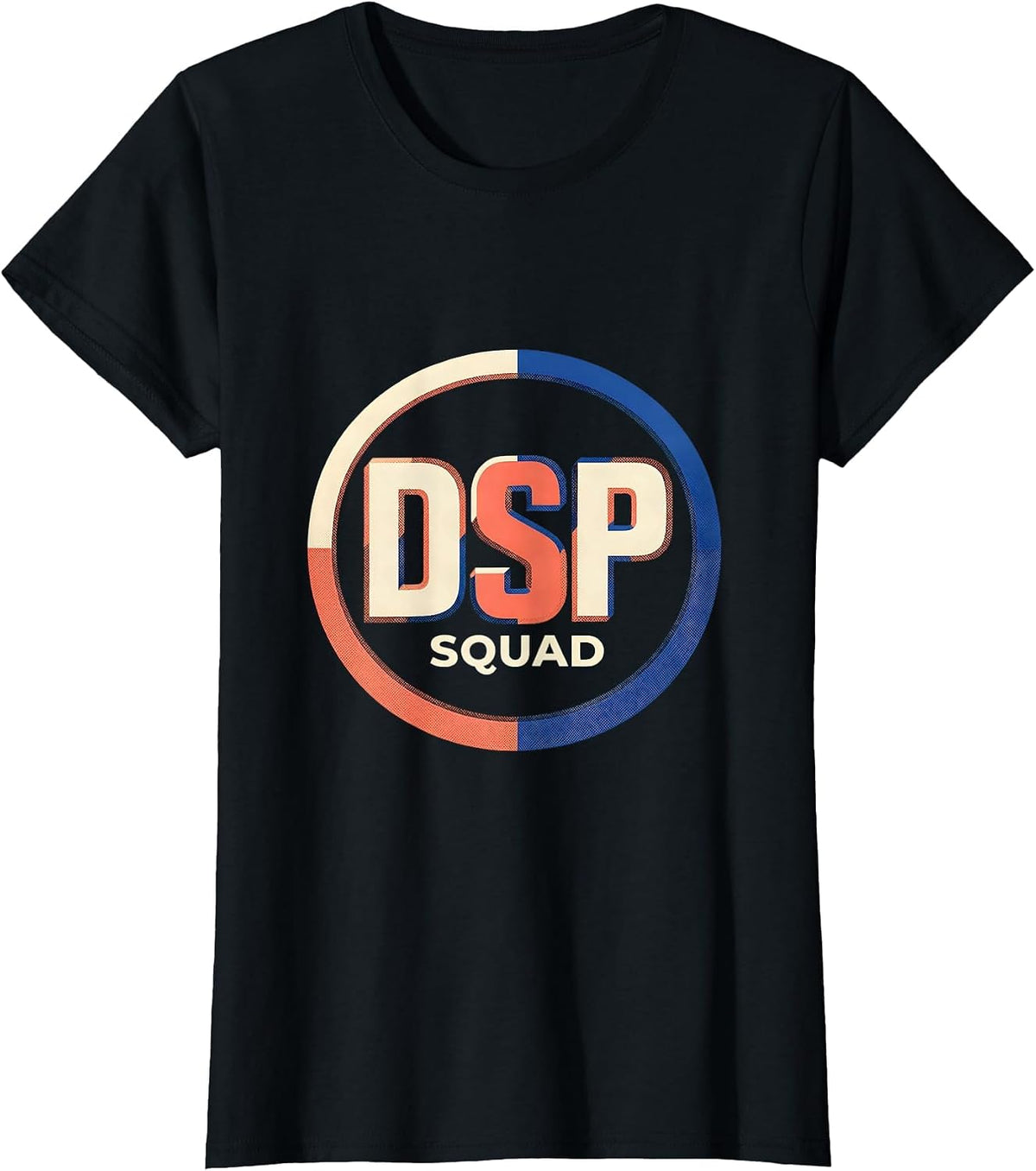 Women's DSP Squad Custom Flat Polychrome School Support Staff T-Shirt - Black
