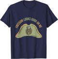 Freedom Looks Good On Me George Washington Design T-Shirt - Navy Blue