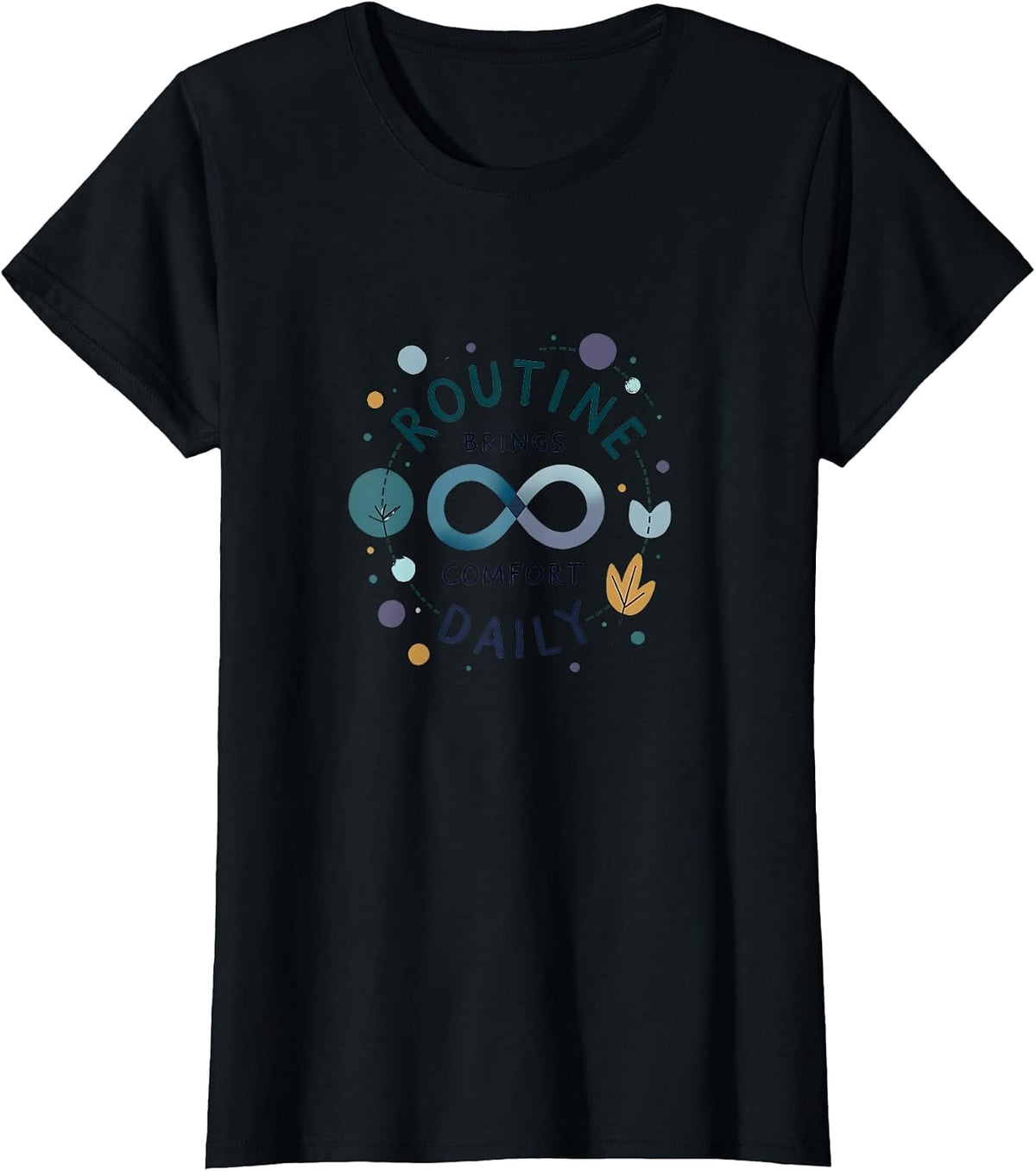 Routine Brings Comfort Daily Autism Awareness T-Shirt - Black