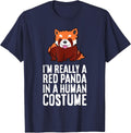 I'm A Red Panda in A Human Costume T-Shirt - Navy Blue