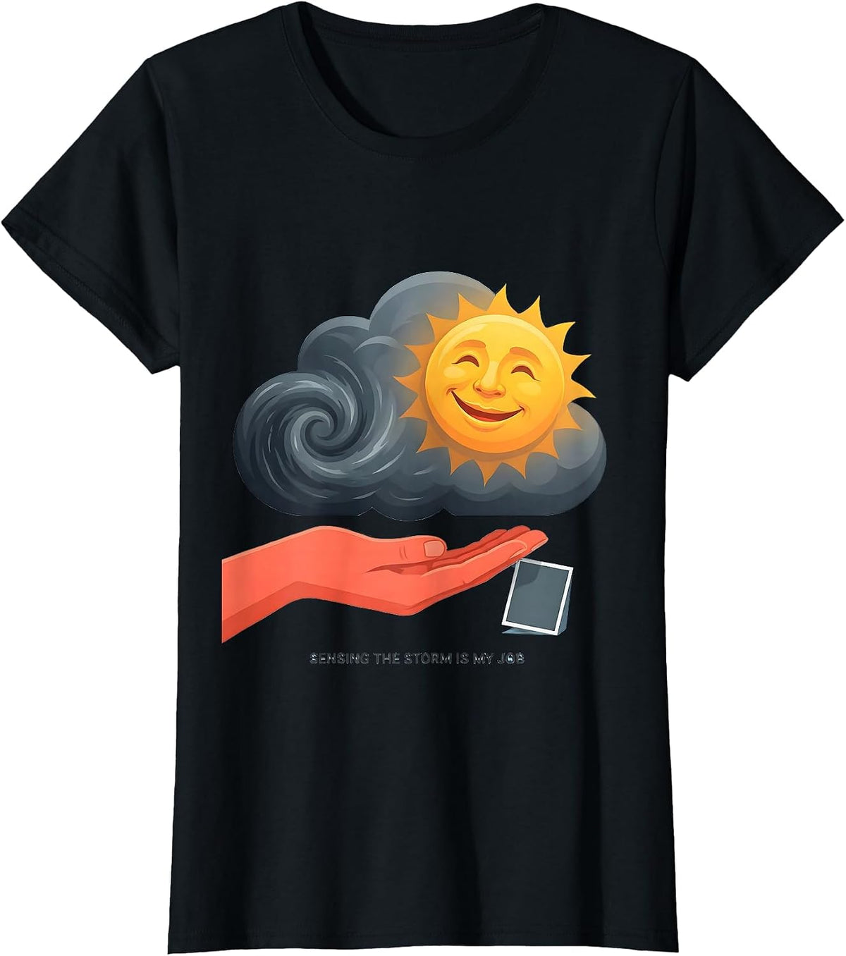 Sensing The Storm Is My Job Funny Paraprofessional T-Shirt - Black