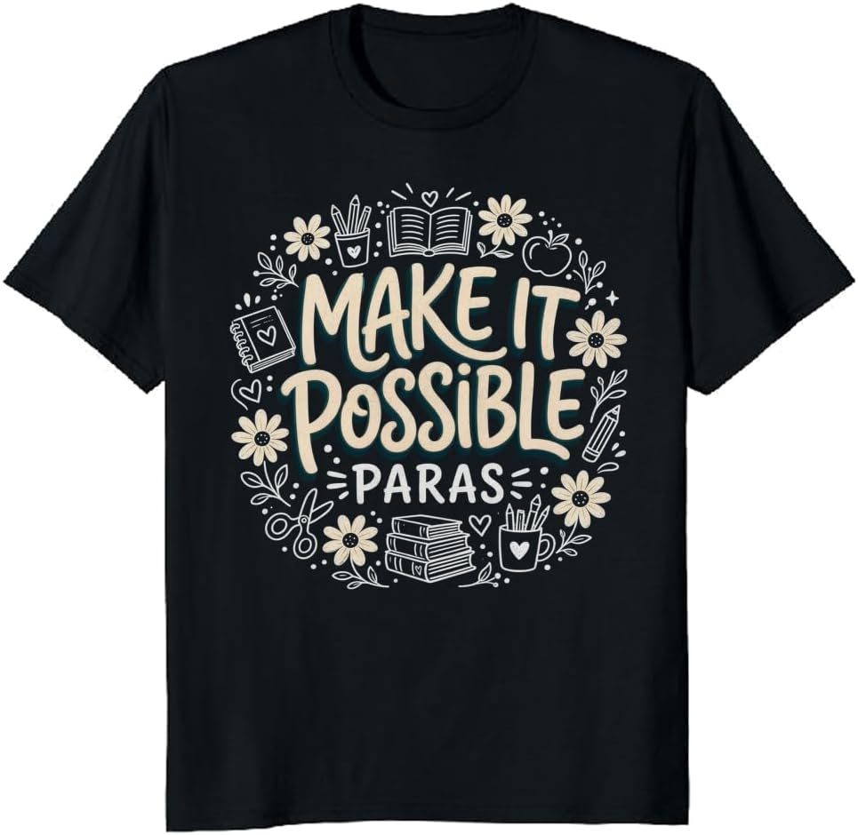School Paraprofessional T-Shirt Staff Humor Vintage Seal Tee - S6