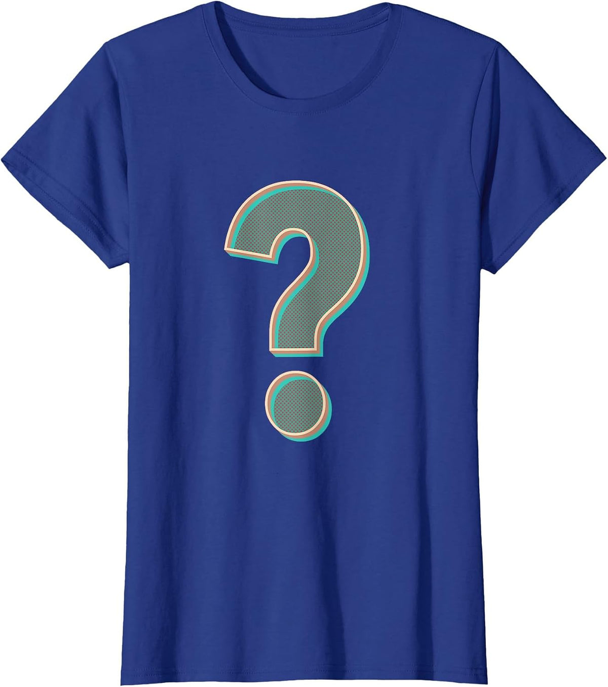 Grammar Punctuation Question Mark Funny T-Shirt - Royal Blue