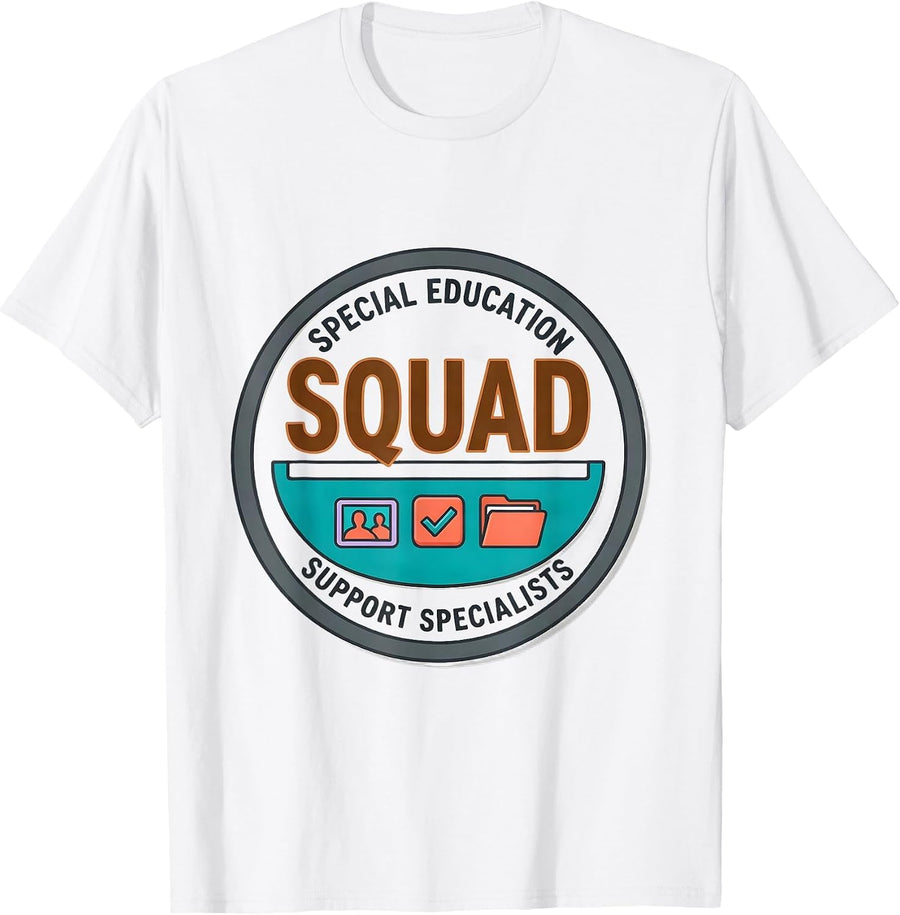 Special Education Squad, Support Specialists Teacher T-Shirt - White