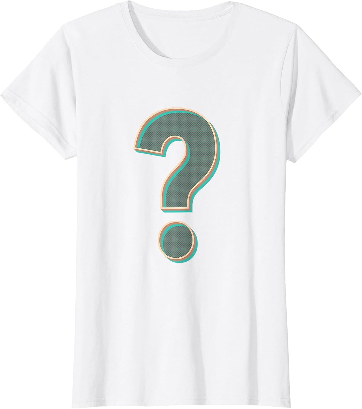 Grammar Punctuation Question Mark Funny T-Shirt - White
